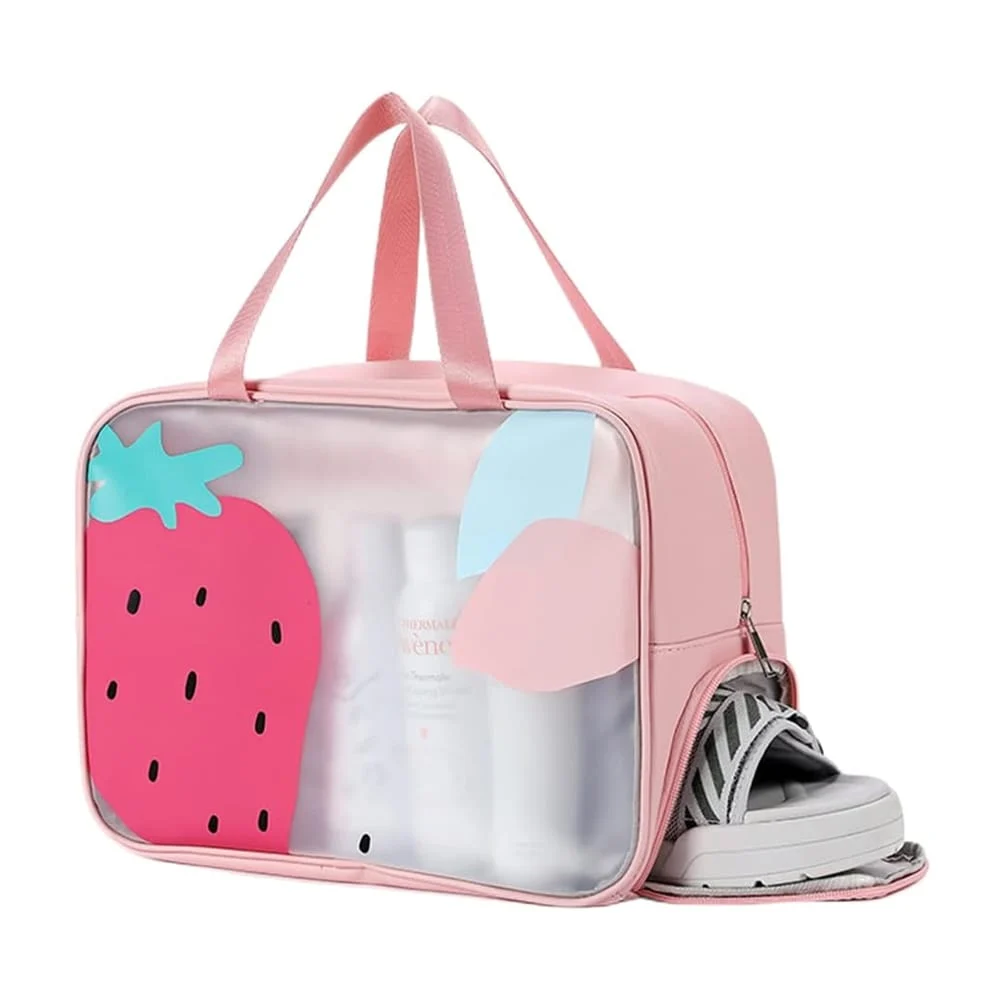 Bolsa mediana transparente con estampado de frutas, variedad de diseños / hb-8042