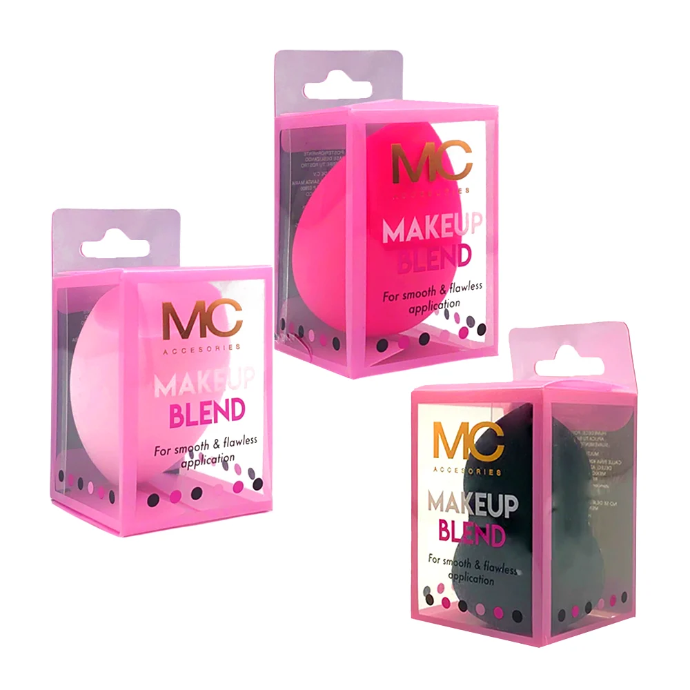 1pza Esponja aplicadora para maquillaje mc accesories, variedad de colores / makeup blend / hb102184