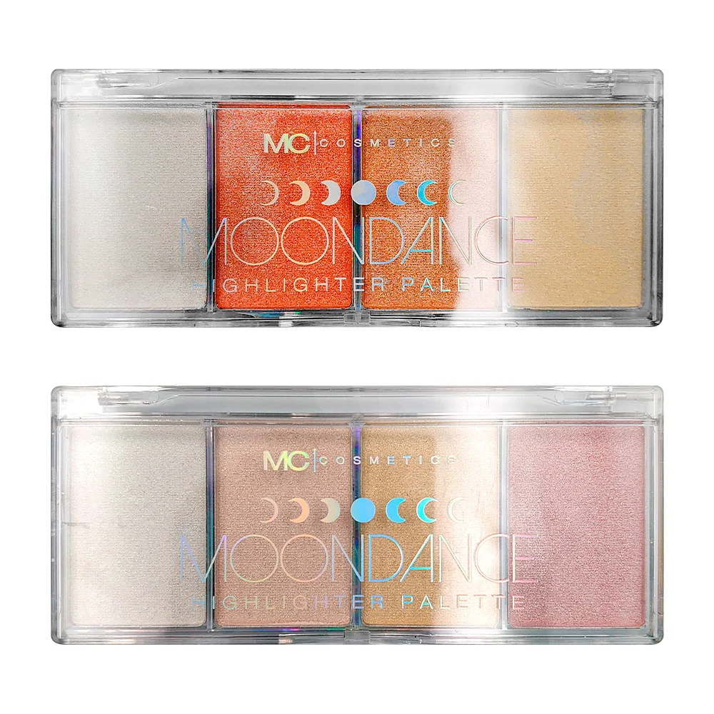 Paleta de 4 iluminadores mc cosmetics, variedad de tonos / moondance
