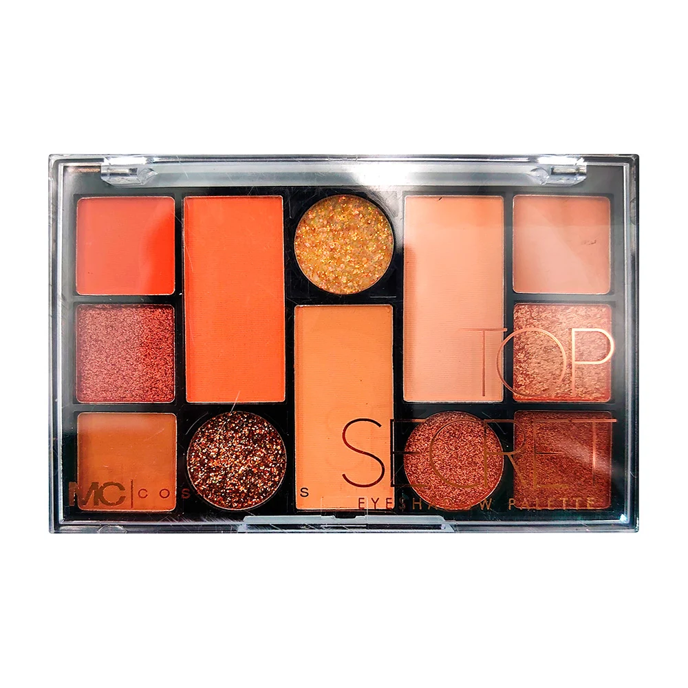 Paleta de sombras con 12 colores mc cosmetics para ojos / top secret / hb103364