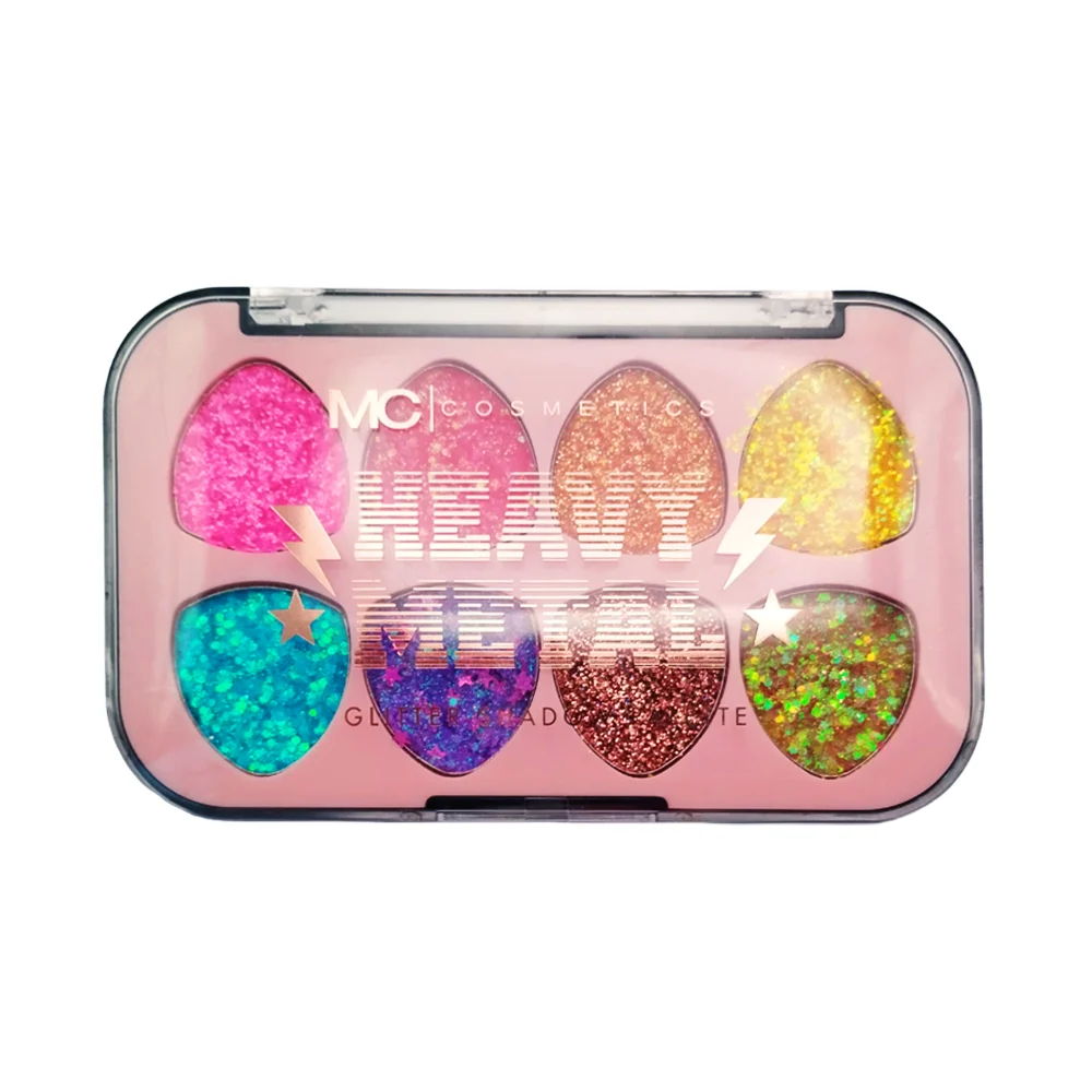 Paleta de sombras mc cosmetics de 8 colores con glitter, 9g / heavy metal / hb103369