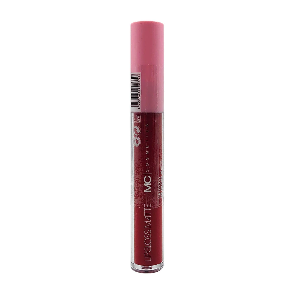 1pza Labial liquido mc cosmetics con efecto mate, variedad de tonos, 4ml / lipgloss matte / hb103510
