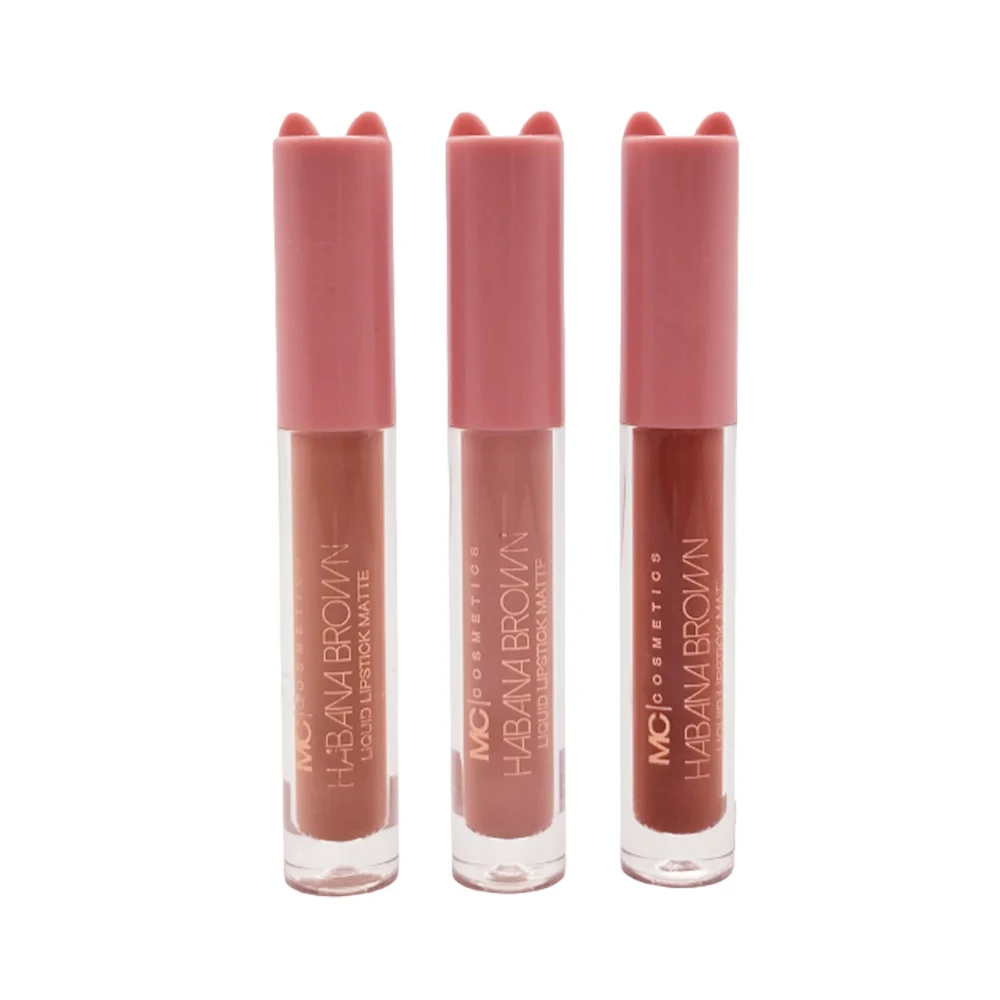 1pza Labial líquido mc cosmetics con efecto matte, 2.5ml, variedad de colores / habana brown / hb103513