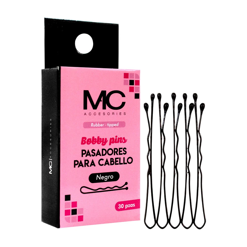 Paquete con 30 pasadores negros mc accesories para el cabello / bobby pins / hb104415