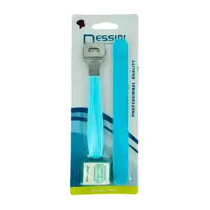 Set de pedicura lima + cortacallos y caja con navajas de repuesto, va…