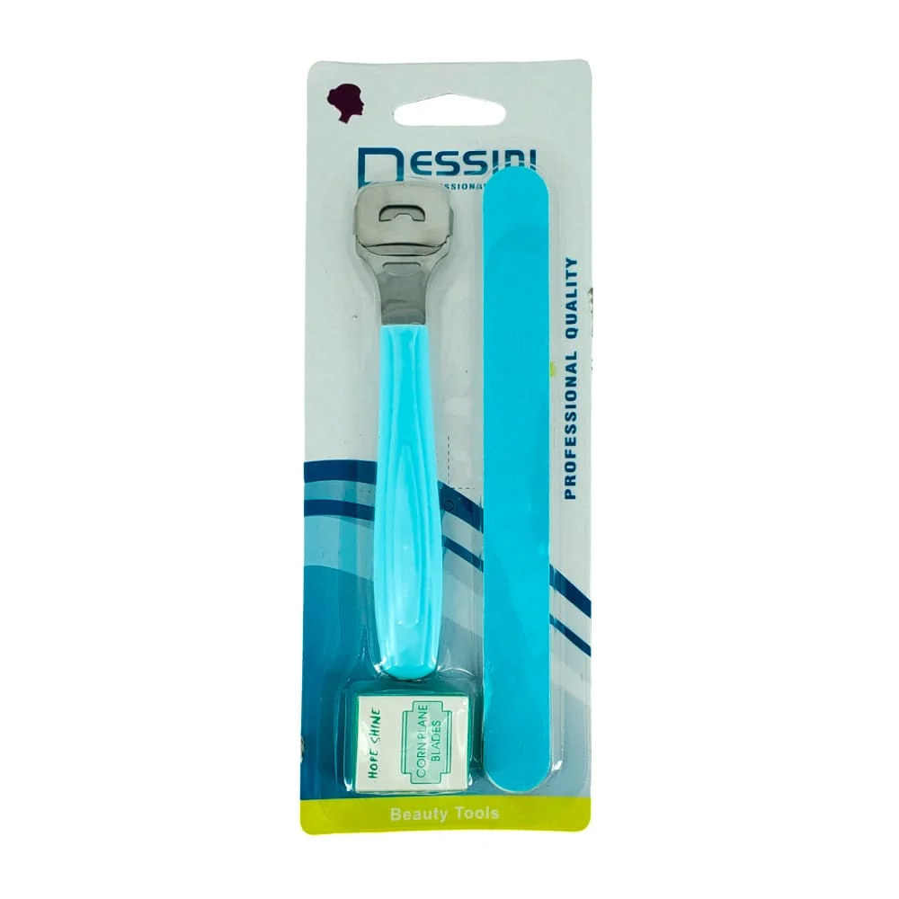 Set de pedicura lima + cortacallos y caja con navajas de repuesto, variedad de colores / dessine / hb85912