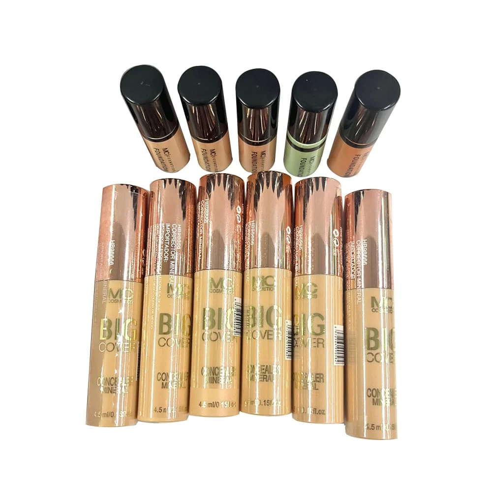 Corrector liquido mc cosmetics de alta cobertura, 4.5ml, variedad de tonos / hb98666