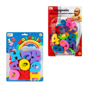 Blíster de 26-27 piezas magnéticas con forma de números o letras, var…