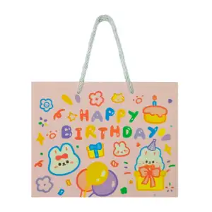1pza Bolsa de regalo rectangular con estampado kawaii, 24.5x9.5x19.5c…