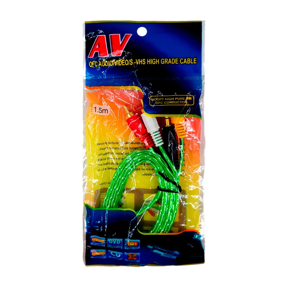 Cable rca a micro plug 3.5mm con salida de audio y video, 1.5m / ofc audio/video/s