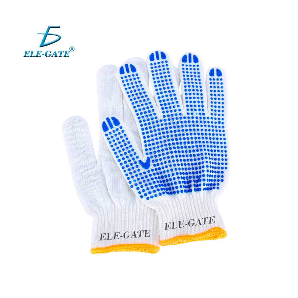Guantes de algodón con perlas antideslizantes para seguridad
