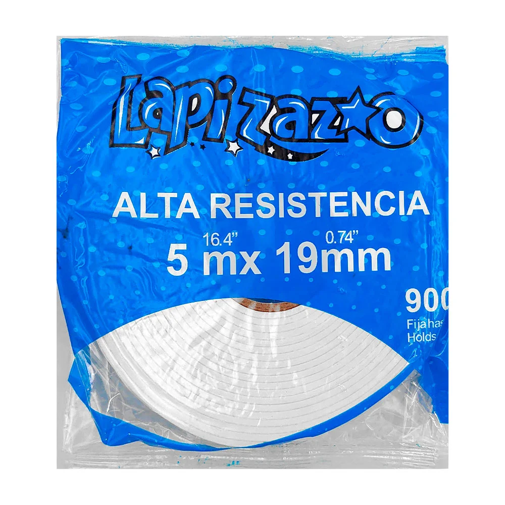 1pza Cinta de montaje doble cara, de alta resistencia, con 5 metros de longitud, variedad de usos / lapi zazo / 5mx19mm