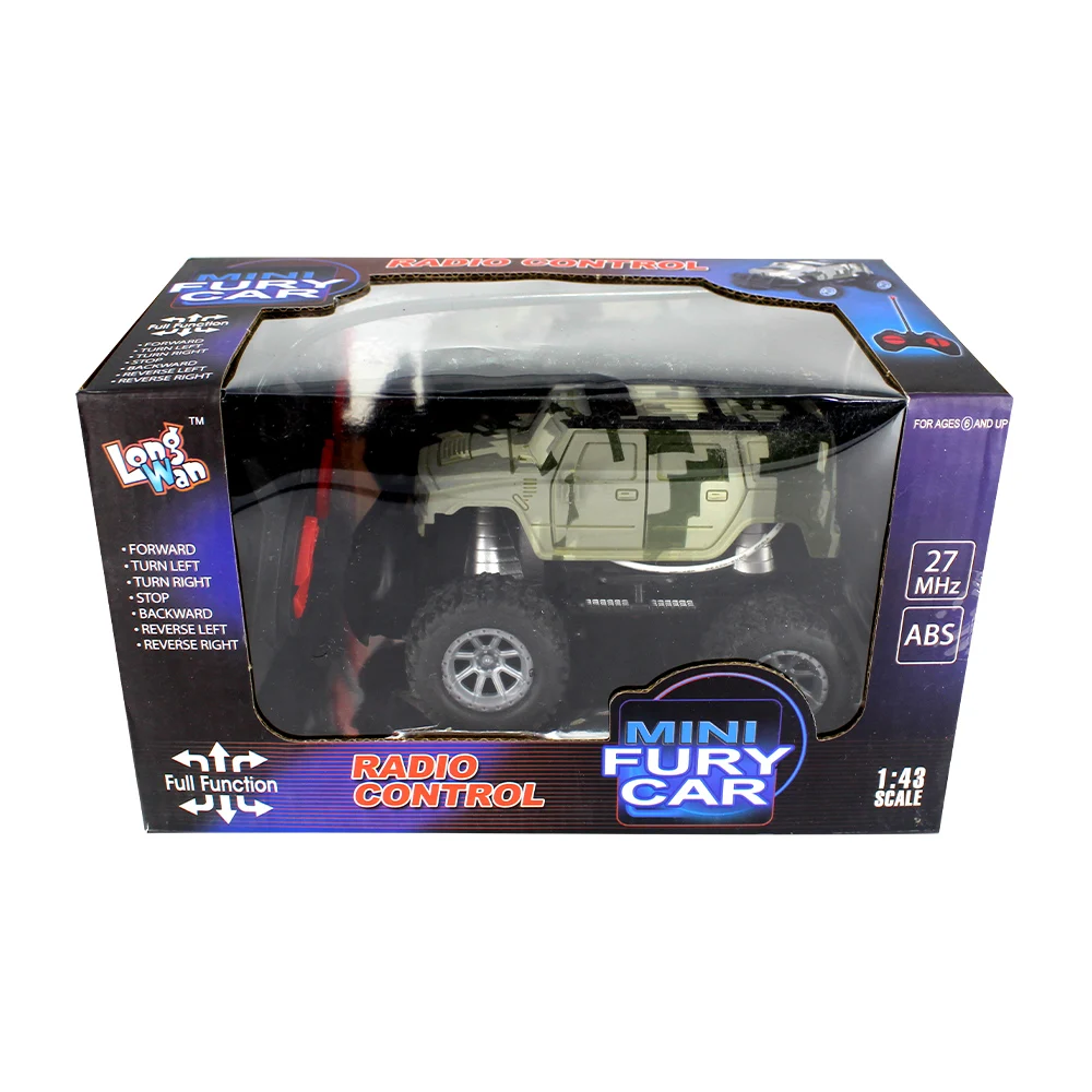 Carro jeep pequeño desmontable a control remoto mini fury car diseño militar / hfy-9756