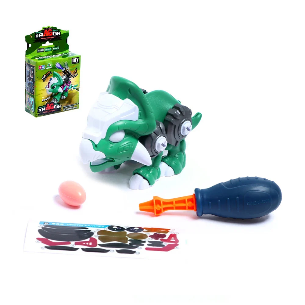 Juguete armable dragón puzzle con forma de dinosaurio, variedad de colores / w8008