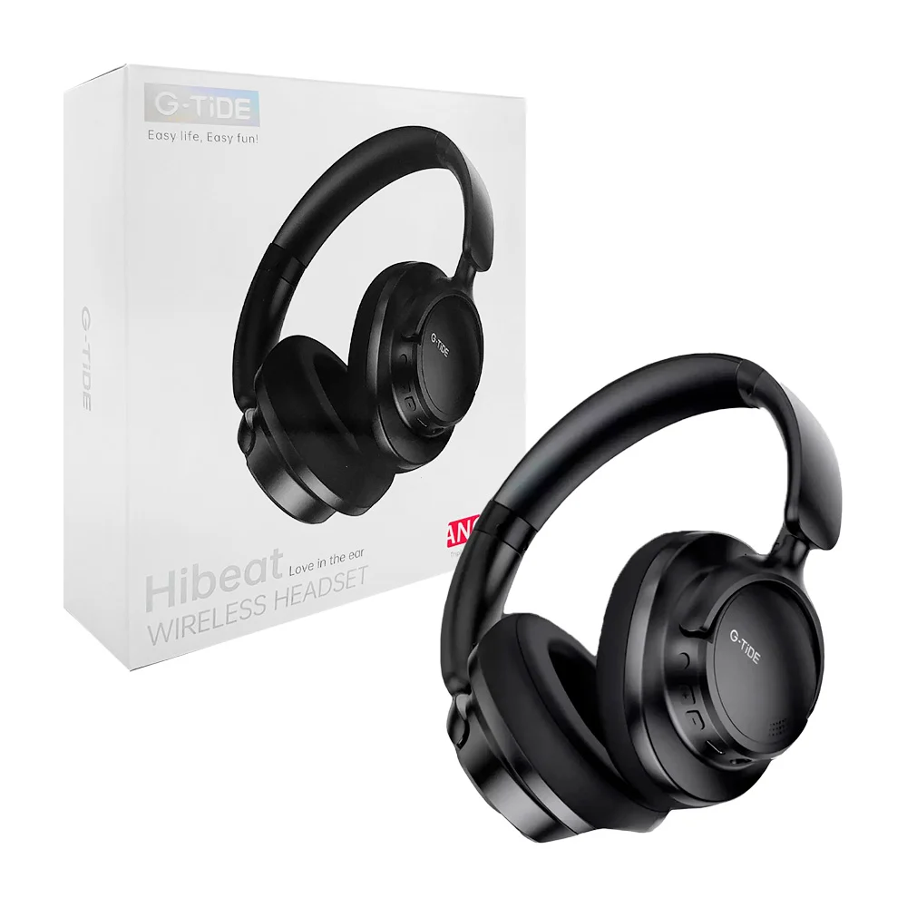 Audífonos inalámbricos g-tide tipo diadema con controlador de volumen, micrófono, botón de apagado, entradas tipo c y auxiliar, variedad de colores / g-tide