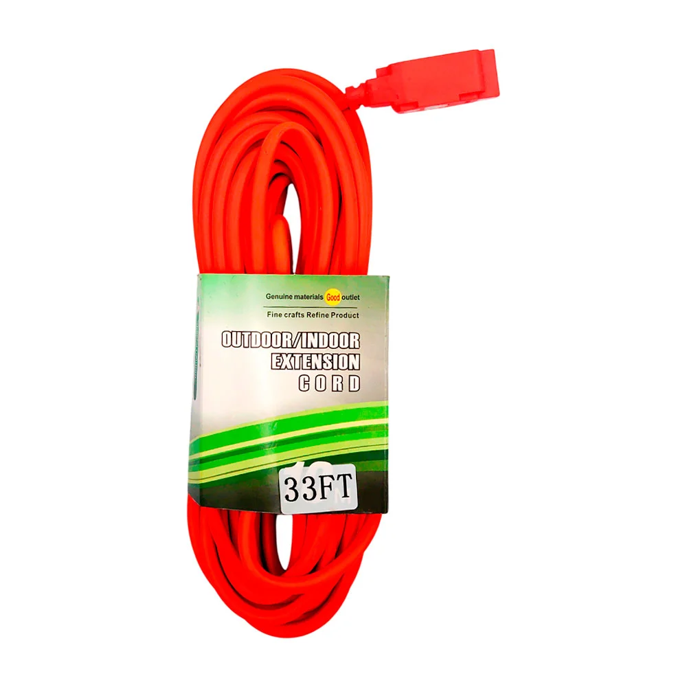 Extensión naranja outdoor indoor de uso rudo 10m con 3 contactos / hj-10m / sjt-3 / r10m / chs10 / 33ft