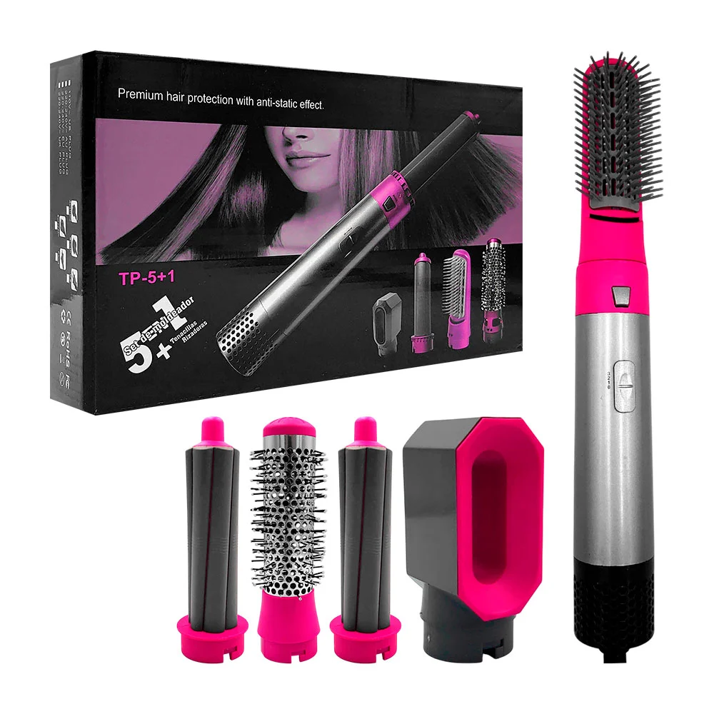 Cepillo moldeador 5 en 1 con 5 cabezales intercambiables para el cabello / tp-5+1 / pl9734