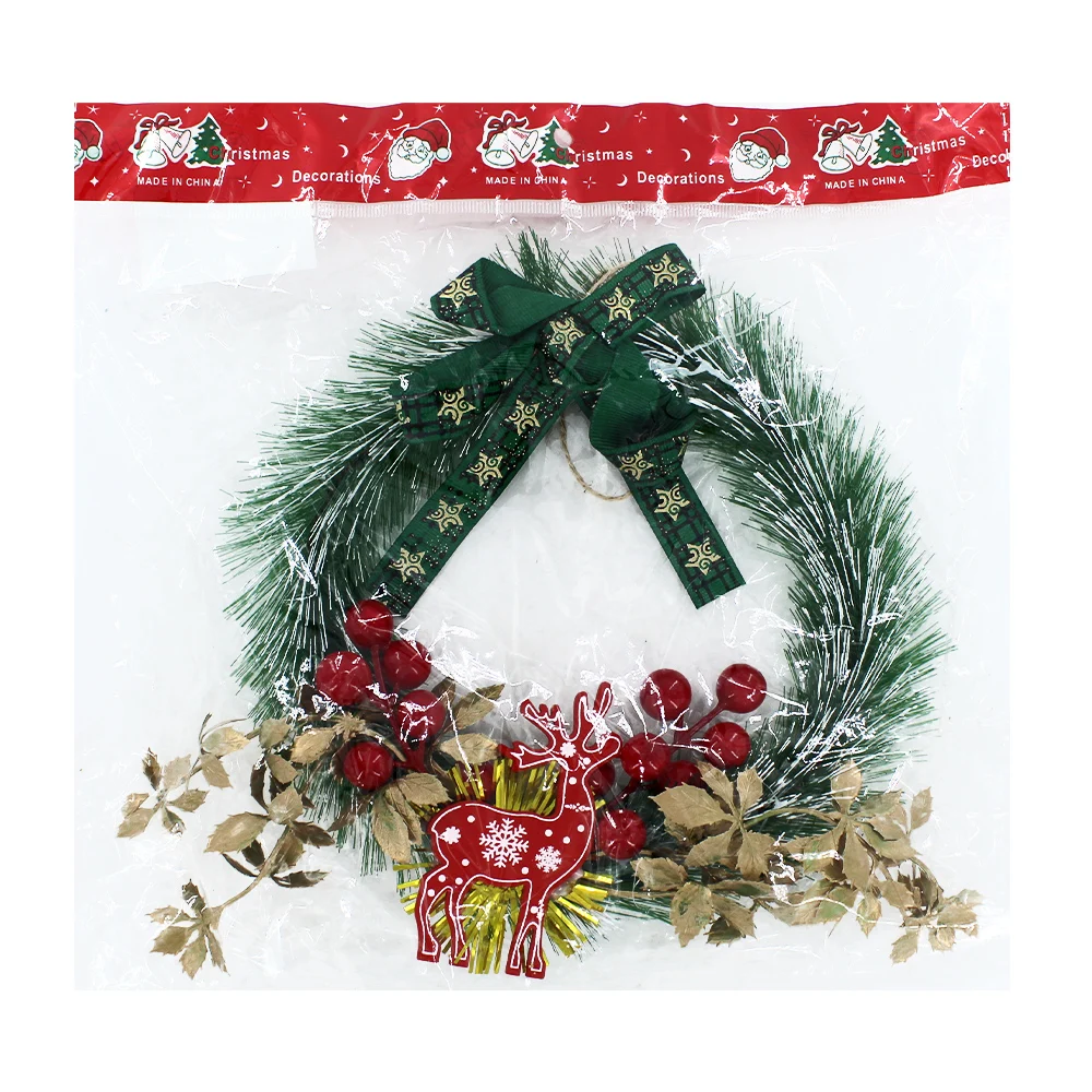 Adorno colgante corona / guirnalda navideña christmas decorations 17cm, variedad de modelos / hl-sdh8391