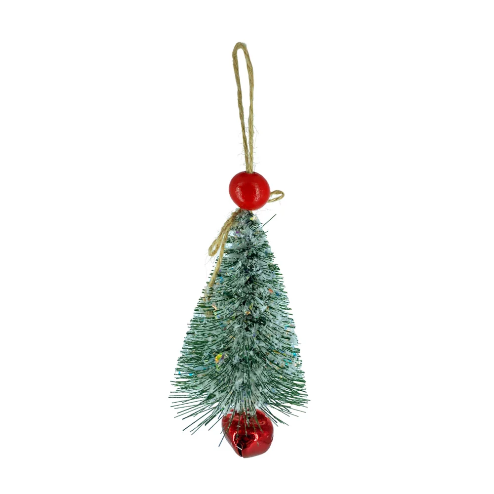 1pza Adorno colgante navideño con forma de pino / árbol de navidad heng lian + cascabel, variedad de modelos / hl-sdh8432