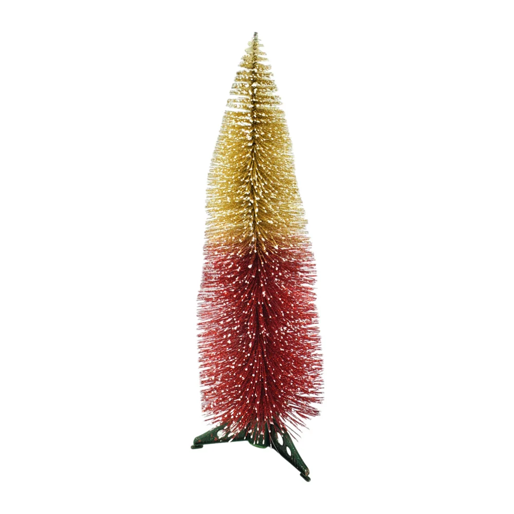 Mini árbol de navidad diamantado con diseño bicolor y efecto nevado 30cm, variedad de colores / hl-sdh8797