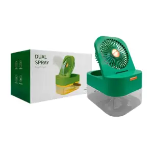 1pza Ventilador de mano, portable rectangular, recargable, con humidi…