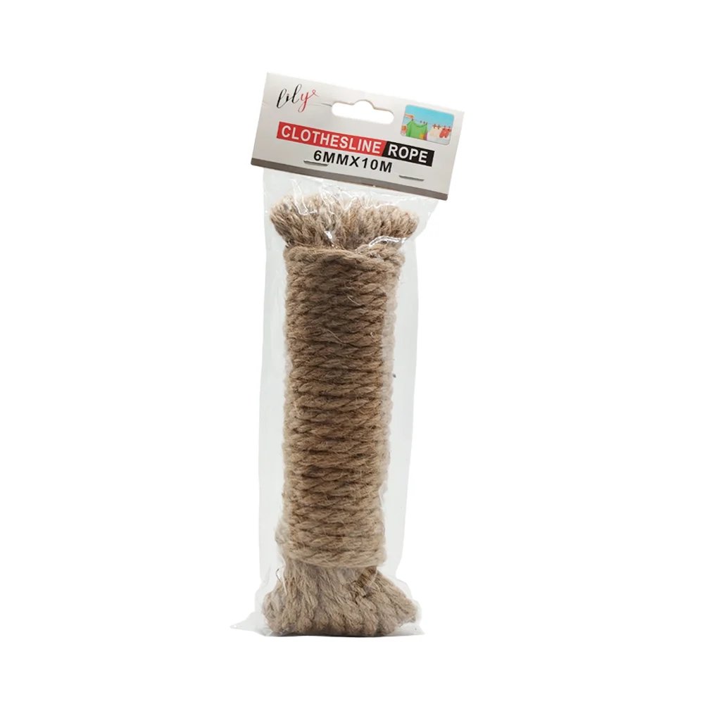Soga cuerda tipo yute de 10 metros para tendedero / 6mmx10m / clothesline rope