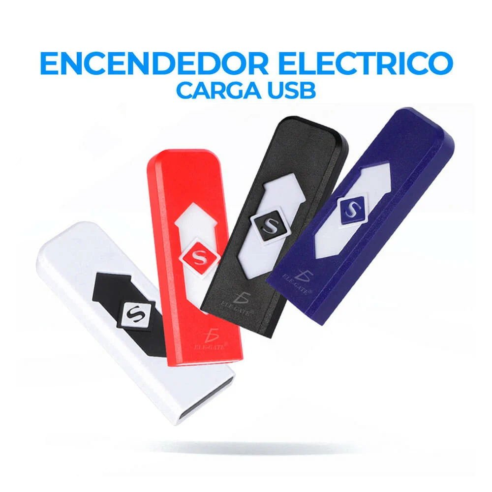Encendedor eléctrico recargable ele-gate tipo usb de resistencia, variedad de colores / hog.161