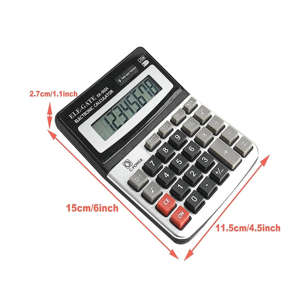 Calculadora grande de escritorio con 8 dígitos, pantalla digital y función de energía solar