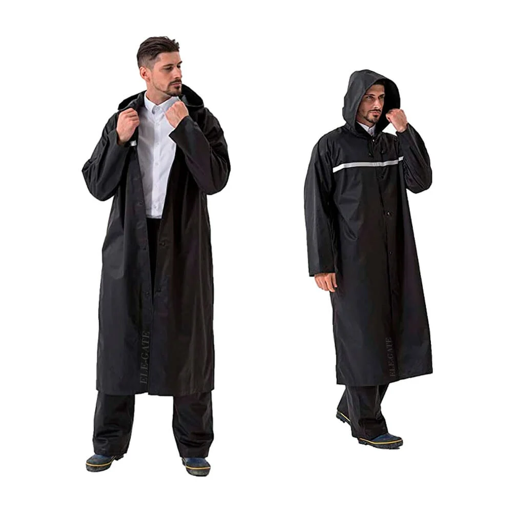 Impermeable chubasquero ele-gate de emergencia con capucha y detalles reflectantes para hombre, variedad de colores / hog.165