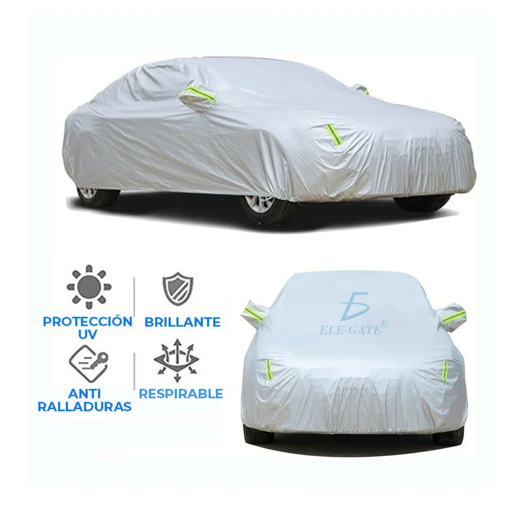 Funda cubierta ele-gate con líneas reflejantes para protección de automóvil 4.7x1.6x1.7 metros / hog.169