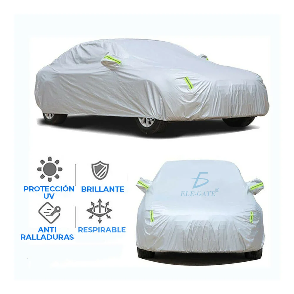 Funda cubierta ele-gate con líneas reflejantes para protección de automóvil 4.7x1.6x1.9 metros / hog.169.2