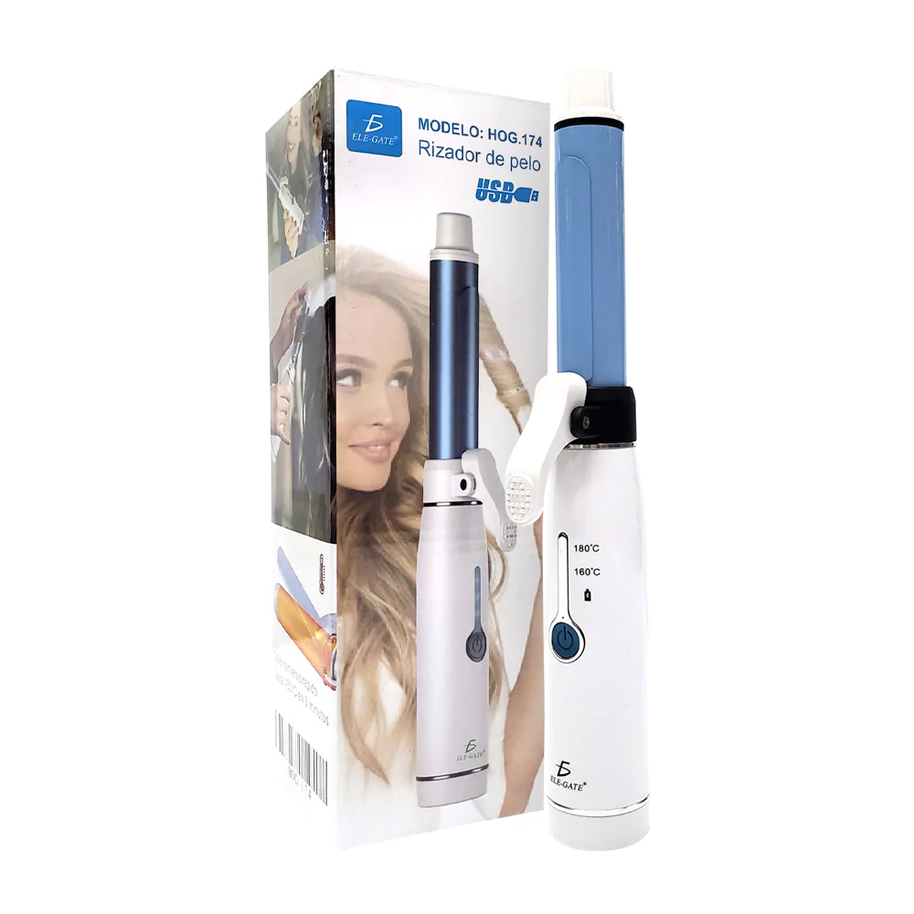 Enchinadora rizadora inalámbrica recargable para el cabello, variedad de colores