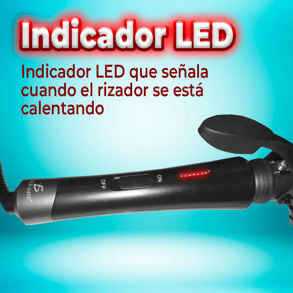 Enchinadora rizadora alámbrica para el cabello, variedad de colores
