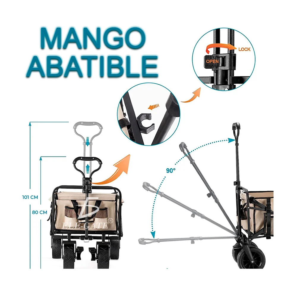 Carrito de mano para camping plegable con capacidad de carga / hog.187.l