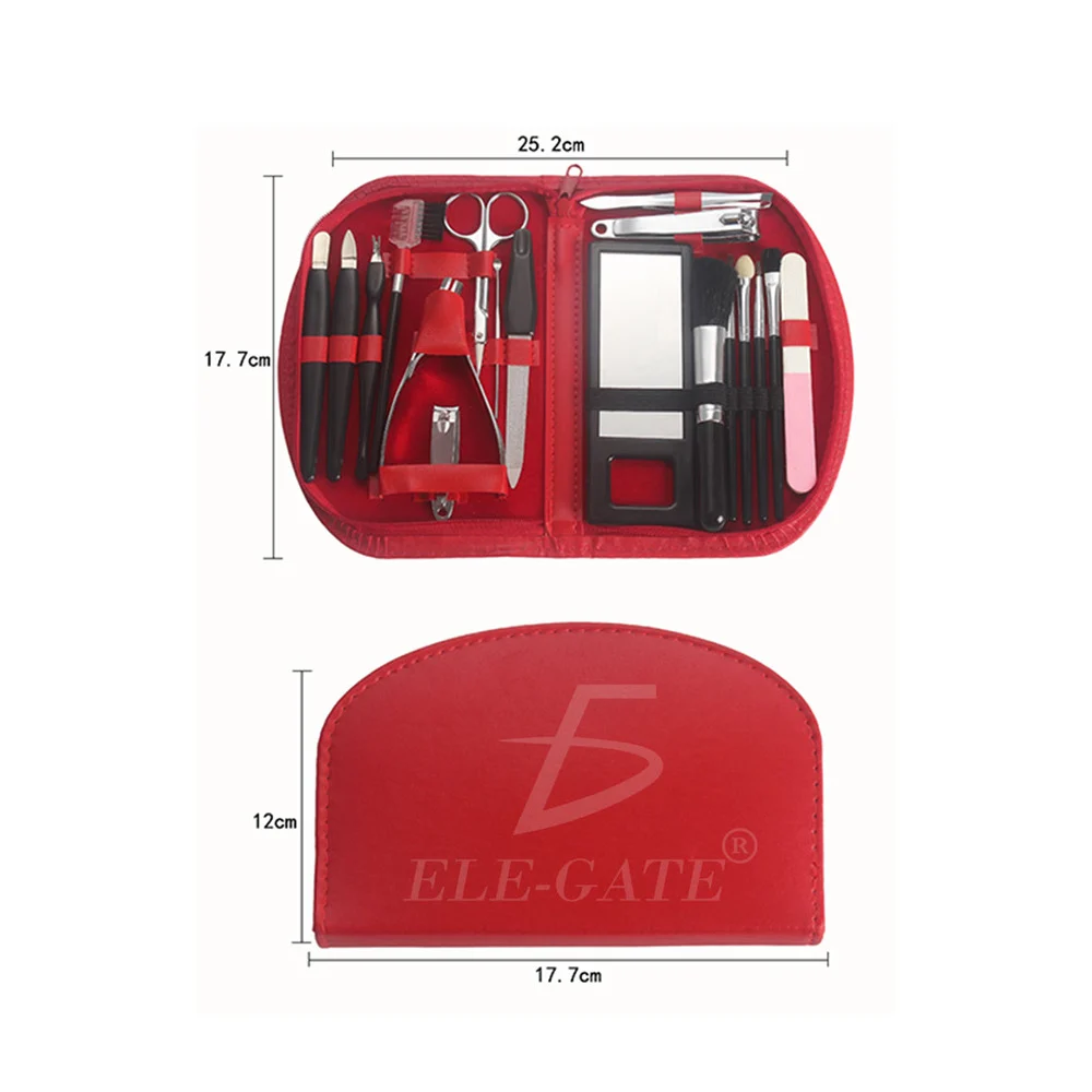 Estuche de viaje, para el cuidado personal, manicura y pedicura, 18 piezas