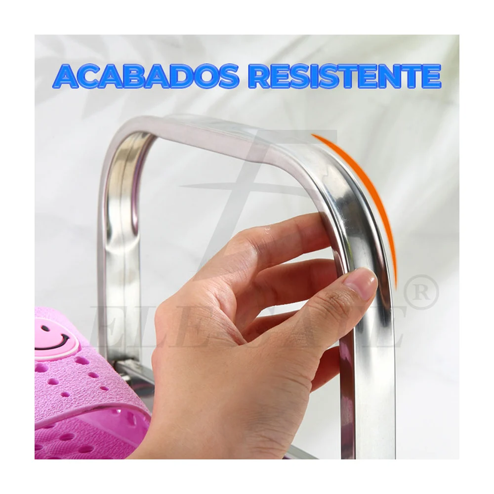 Organizador de zapatos con 4 niveles de acero inoxidable
