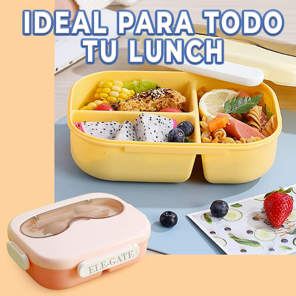 Lunch box 4 piezas estilo kawaii, variedad de colores / hog.199.10