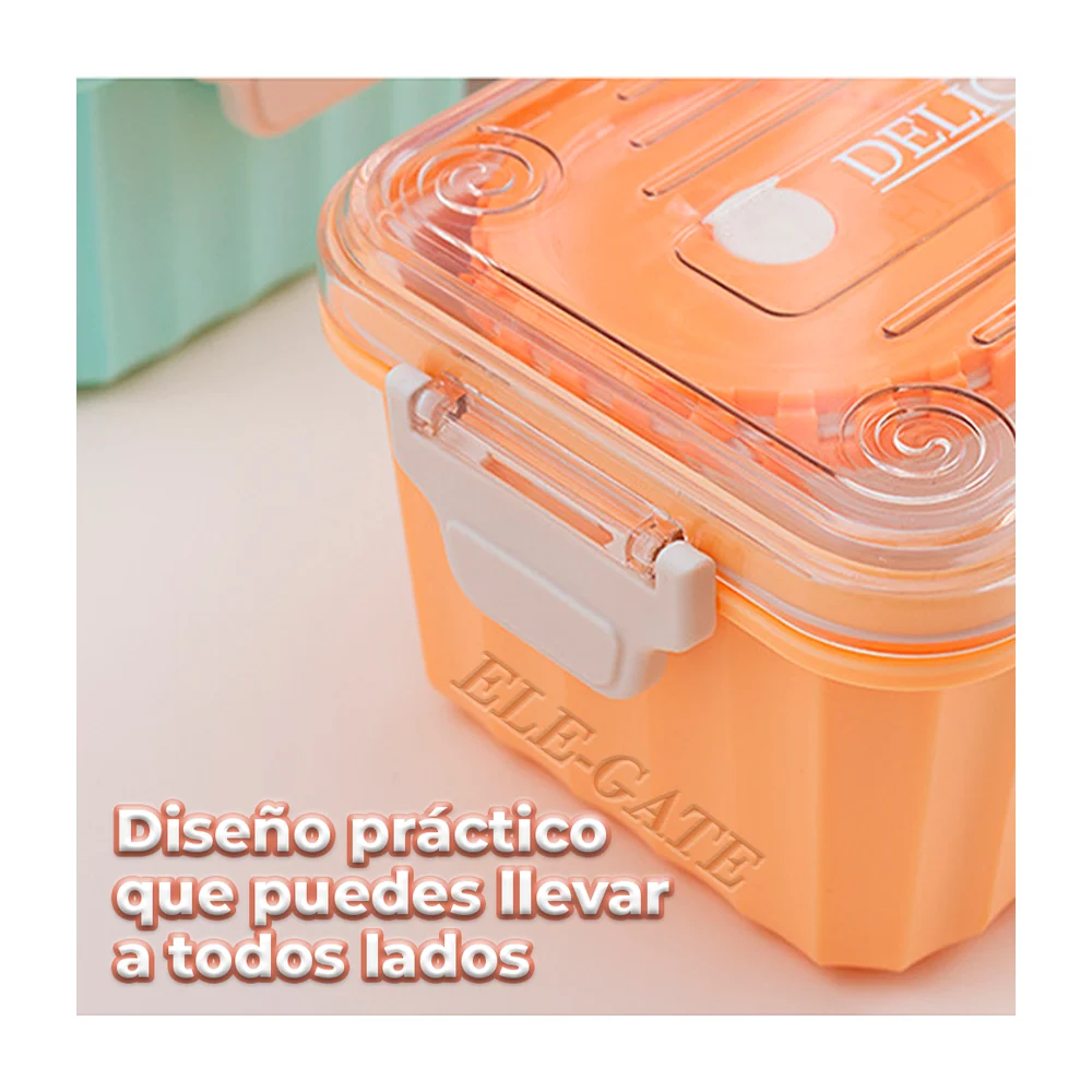 Lunch box para microondas con contenedor para frutas a prueba de fugas, variedad de colores /hog.199.9