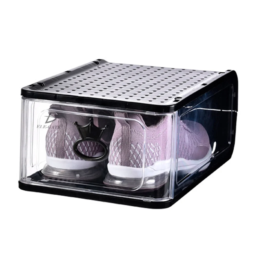 Organizador plegable mediano para zapatos en forma de cajón con 4 compartimentos de plástico / hog. 224.m