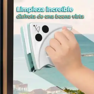 Paquete 2 limpiadores magnéticos doble cara para limpieza de ventanas…