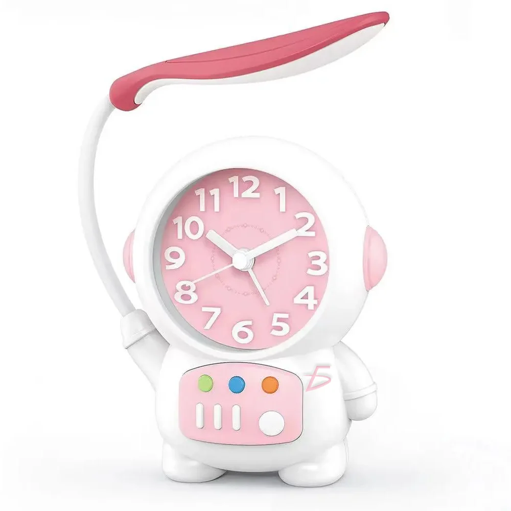 Reloj / despertador  en forma de astronauta para mesa, variedad de colores / hog.259