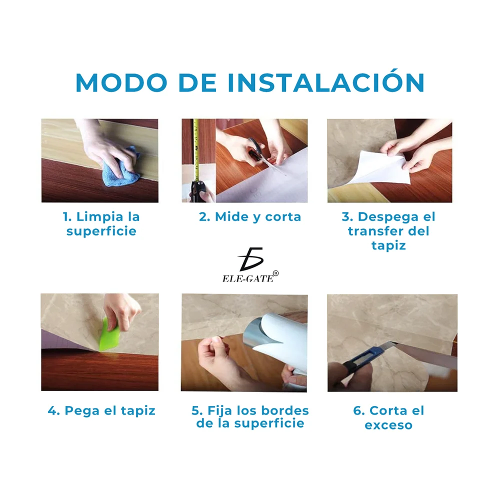 Rollo de papel tapiz autoadhesivo de pvc impermeable con diseño de mármol