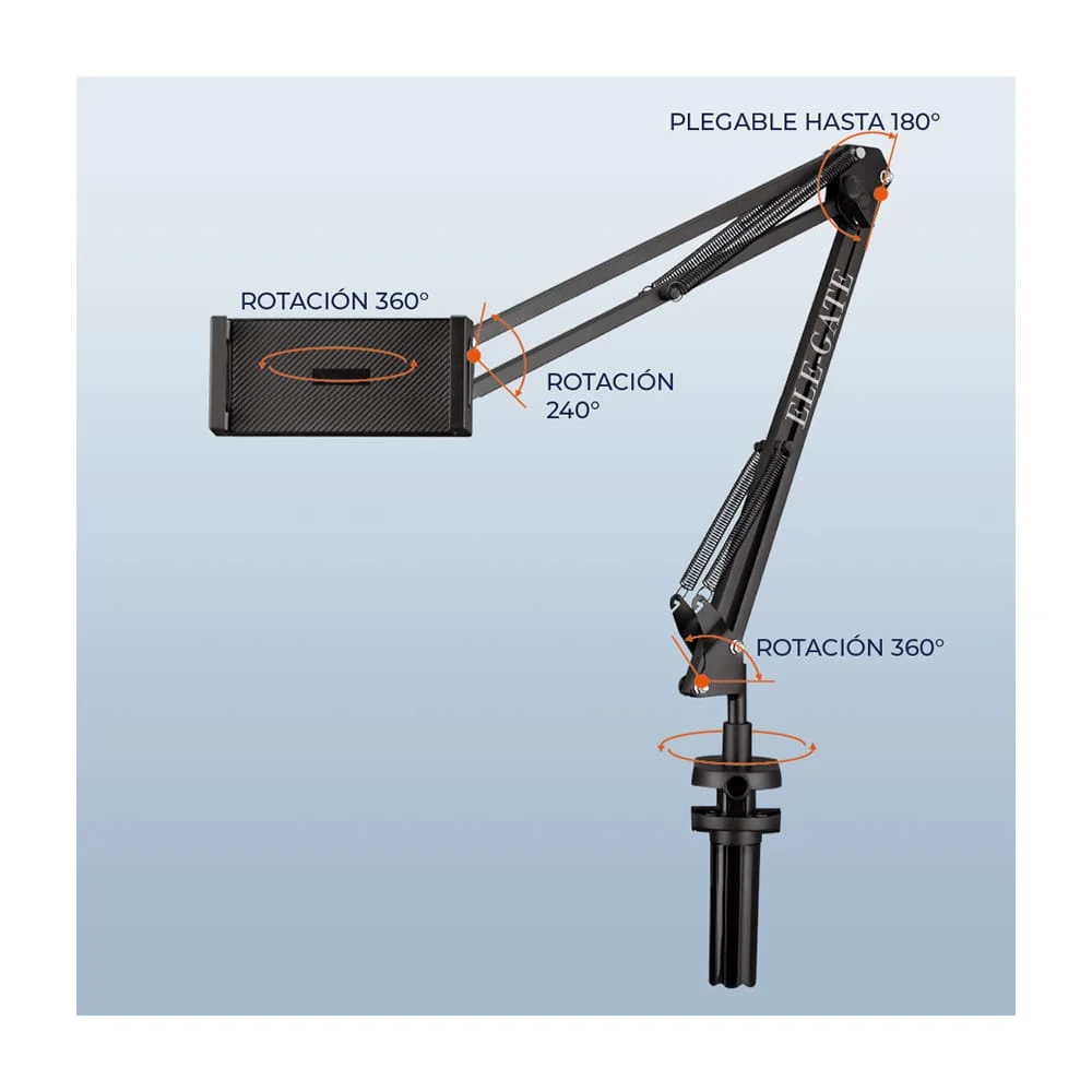 Soporte para escritorio de brazo articulado suspensión para videografía de teléfono celular, multifuncional / hold.83