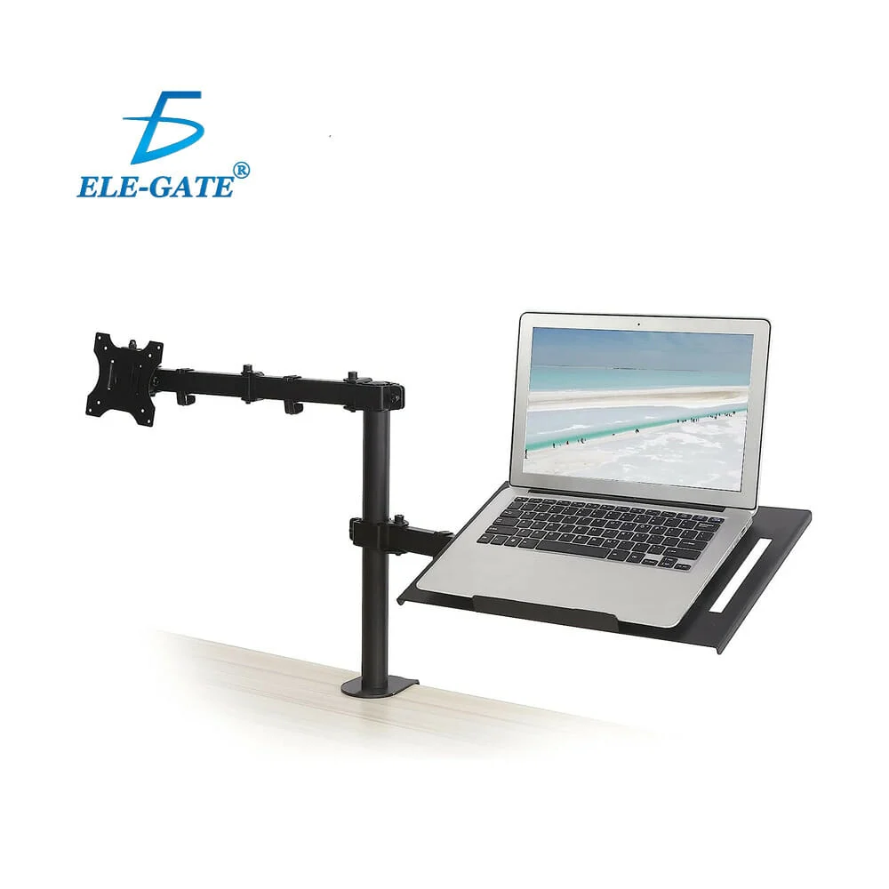 Soporte metálico 2 en 1 ele-gate para laptop y pantalla de 19 a 27 pulgadas / hold.85
