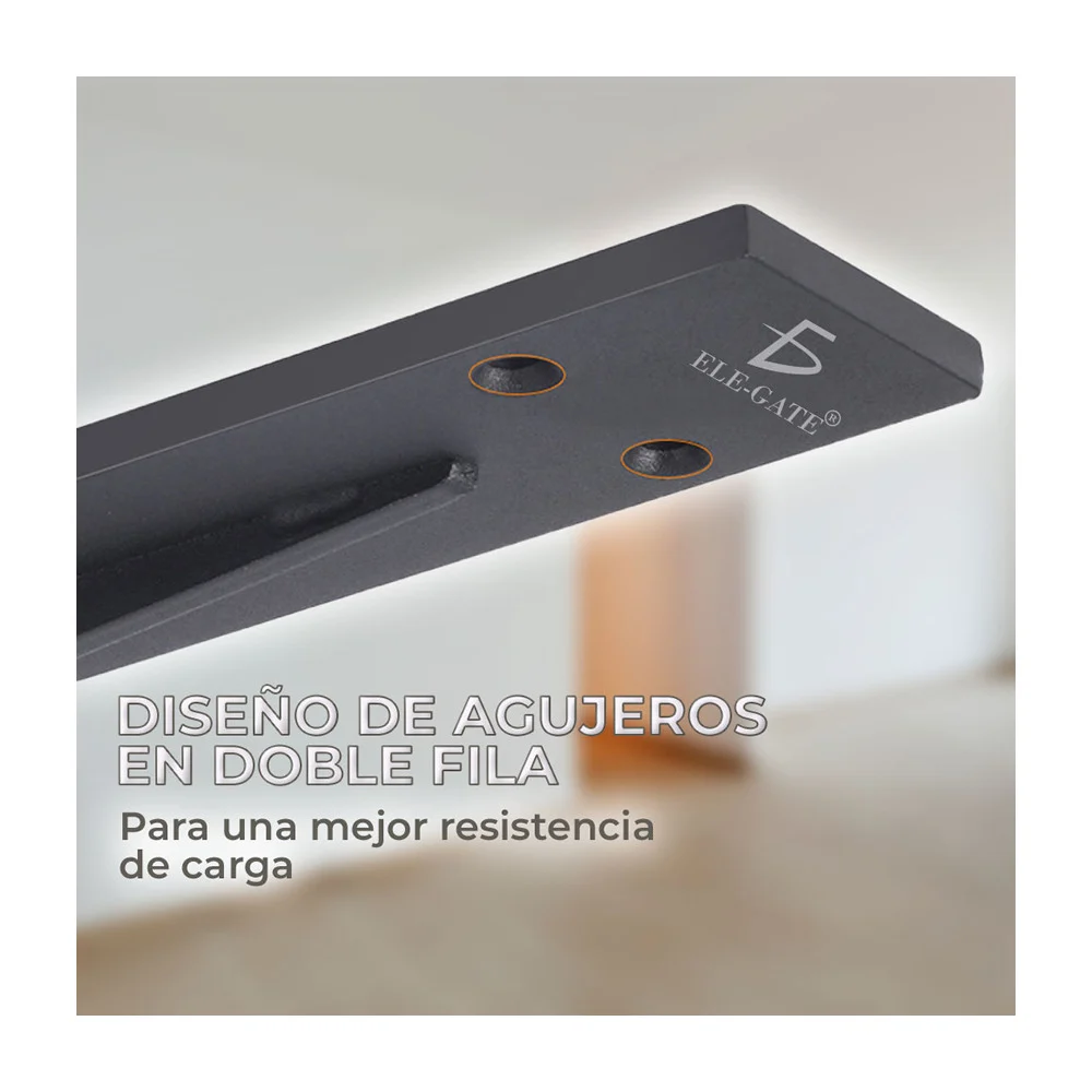 Caja de 2 soportes flotantes para repisas en forma de L 10 pulgadas