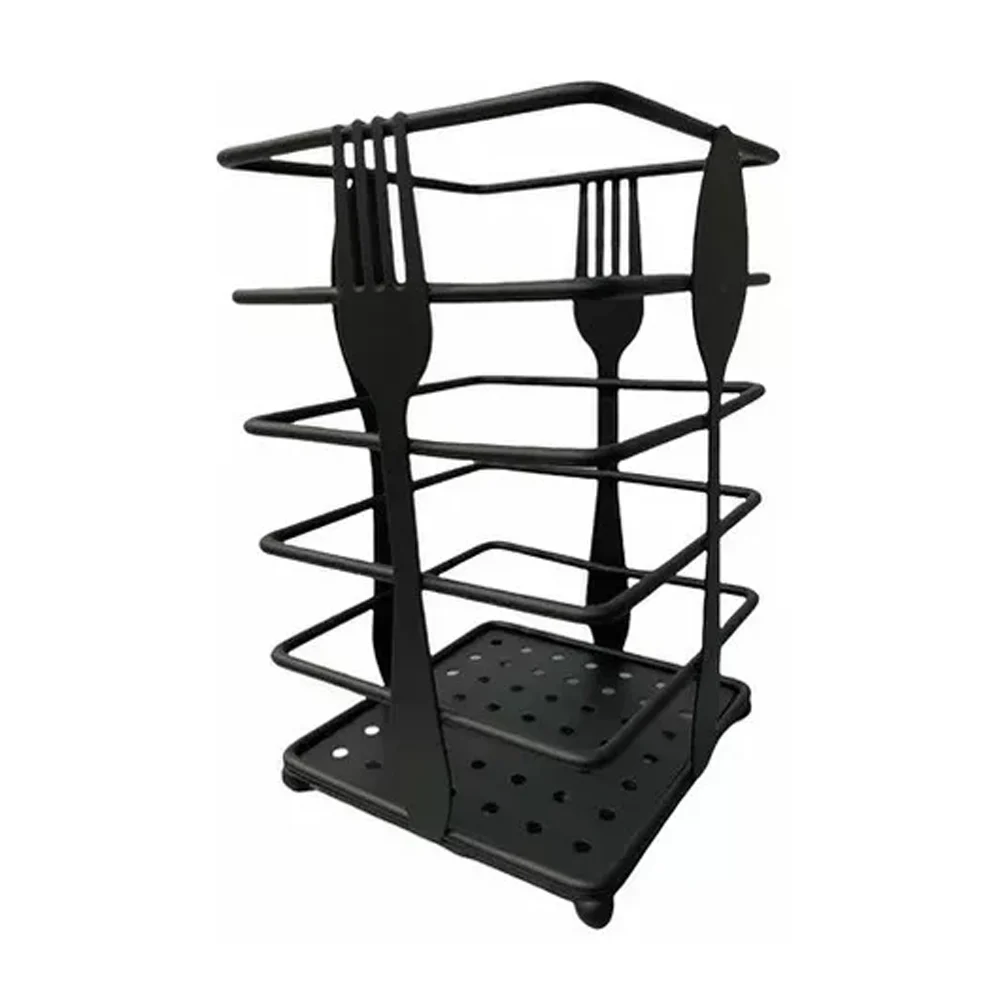 Porta cubiertos metálico cuadrado de 15cm / spoon rack ro-hp49047h