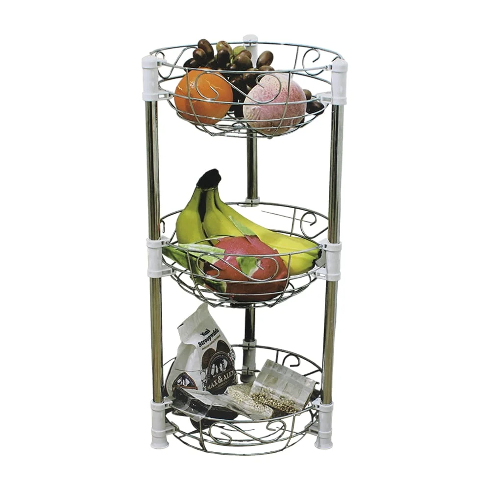 Frutero metálico para cocina con 3 niveles, variedad de colores / detachable multi-level storage rack