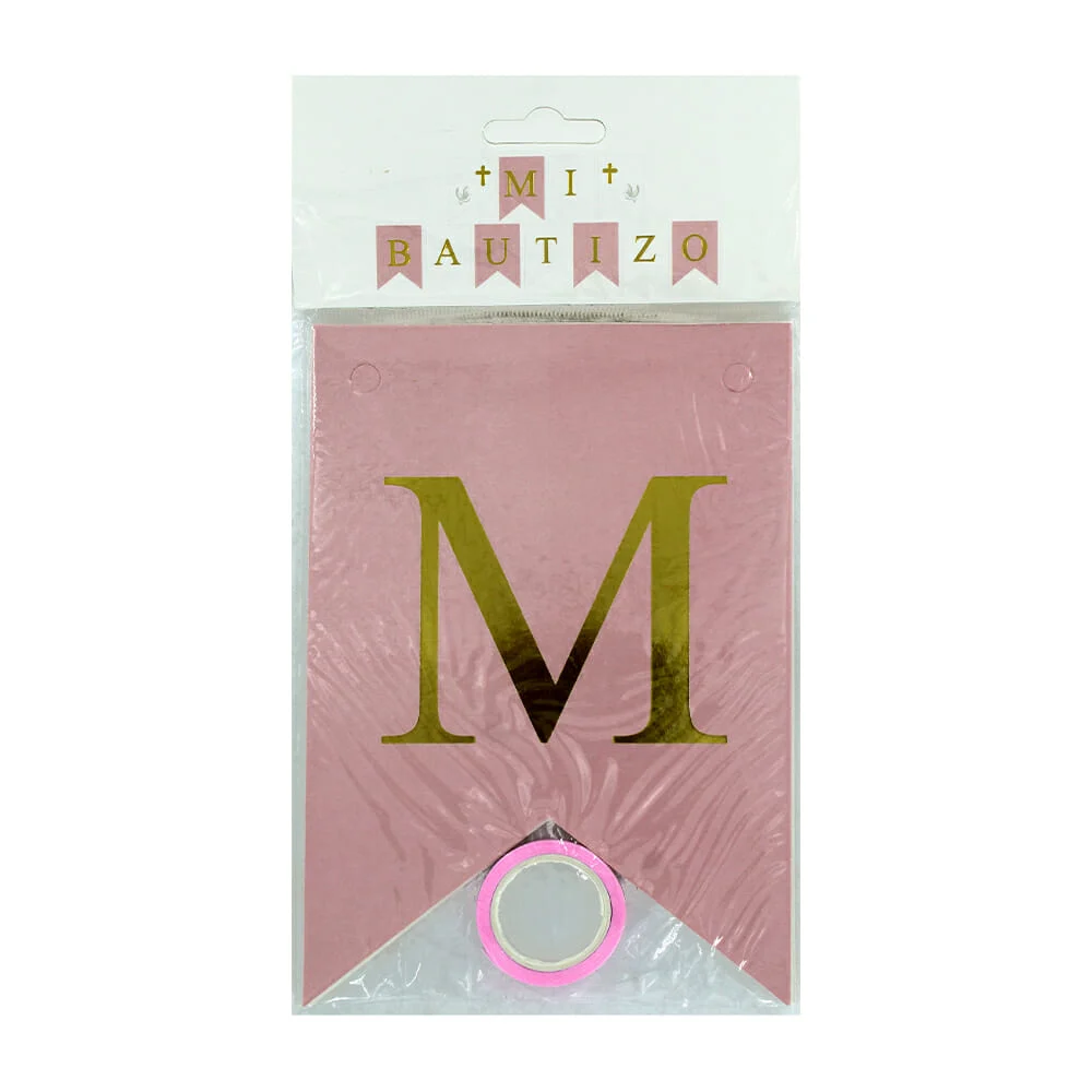 Banderín - banner con temática Mi Bautizo, variedad de colores / ht-140