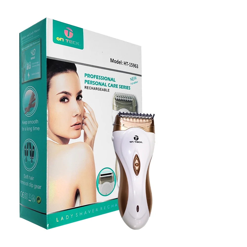 Máquina depiladora inalámbrica recargable + peineta transparente, variedad de colores / 15963