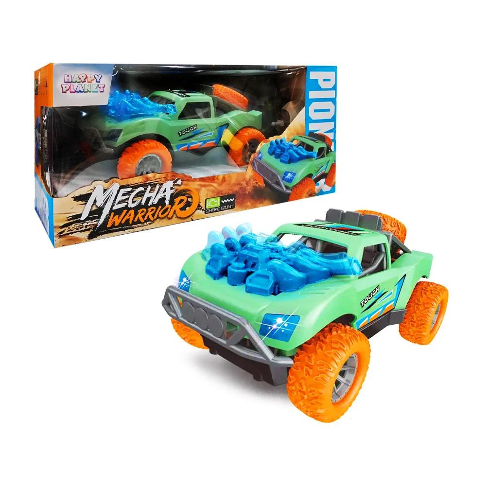 Carro todo terreno con luz led y control remoto / mecha warrior